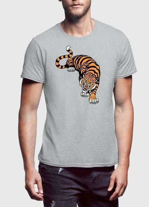 Cornered Tiger Printed T-Shirt - Salons