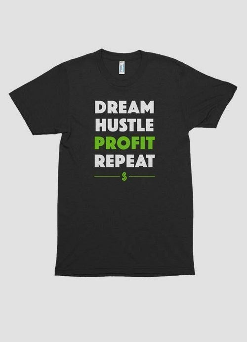 DREAM HUSTLE PROFIT Printed T-shirt - Salons