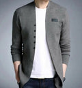 Mens Slim Fit Cardigan with Button Design - Salons