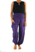 Purple Women Boho Pants Hippie Pants Yoga Pants Harem - Salons