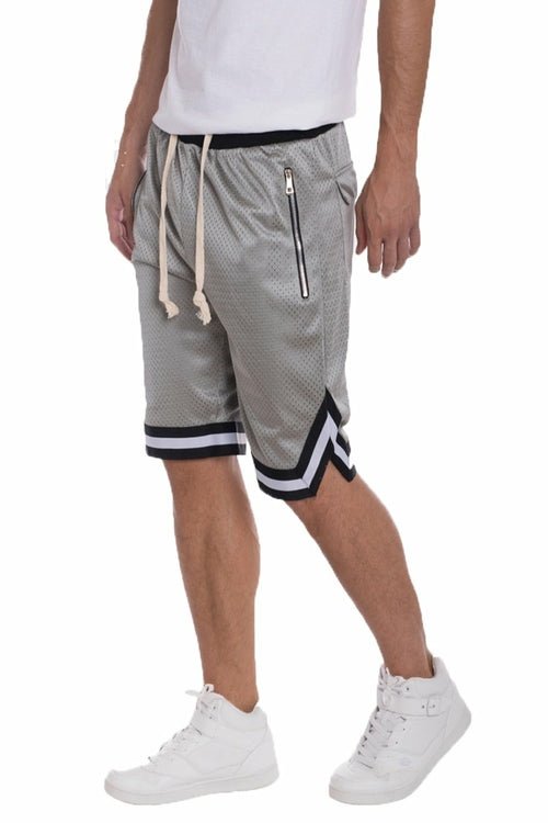 Solid Mesh Basketball Active Shorts - Salons