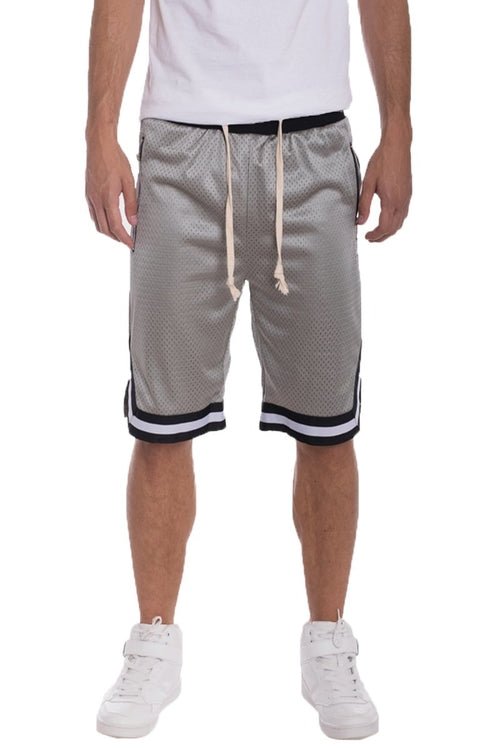 Solid Mesh Basketball Active Shorts - Salons