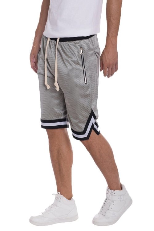 Solid Mesh Basketball Active Shorts - Salons