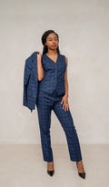 The plaid powered 3-piece pantsuit - Salons